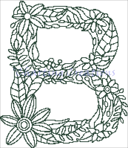 (image for) Letter B - Floral